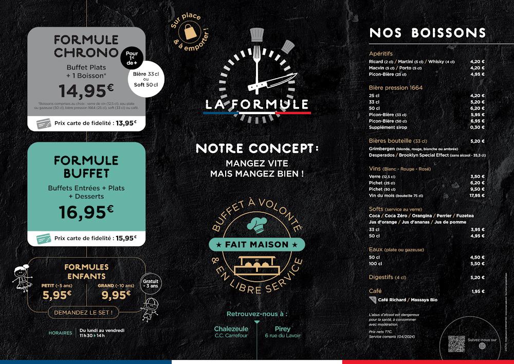 La Formule Pirey - Menu Image 1