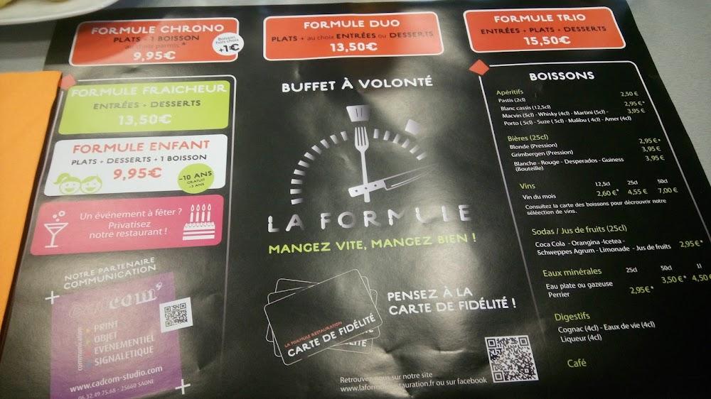 La Formule Pirey - Menu Image 2